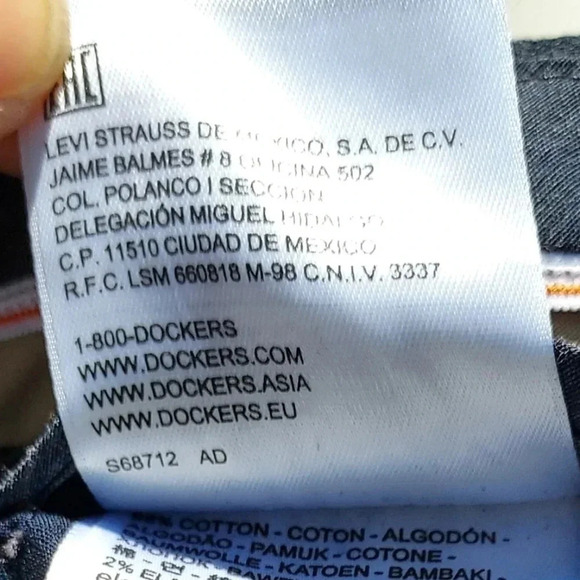 NWT Dockers Signature Big & Tall Classic Fit Lux Cotton Pants 50W×32L Blue - Picture 9 of 15